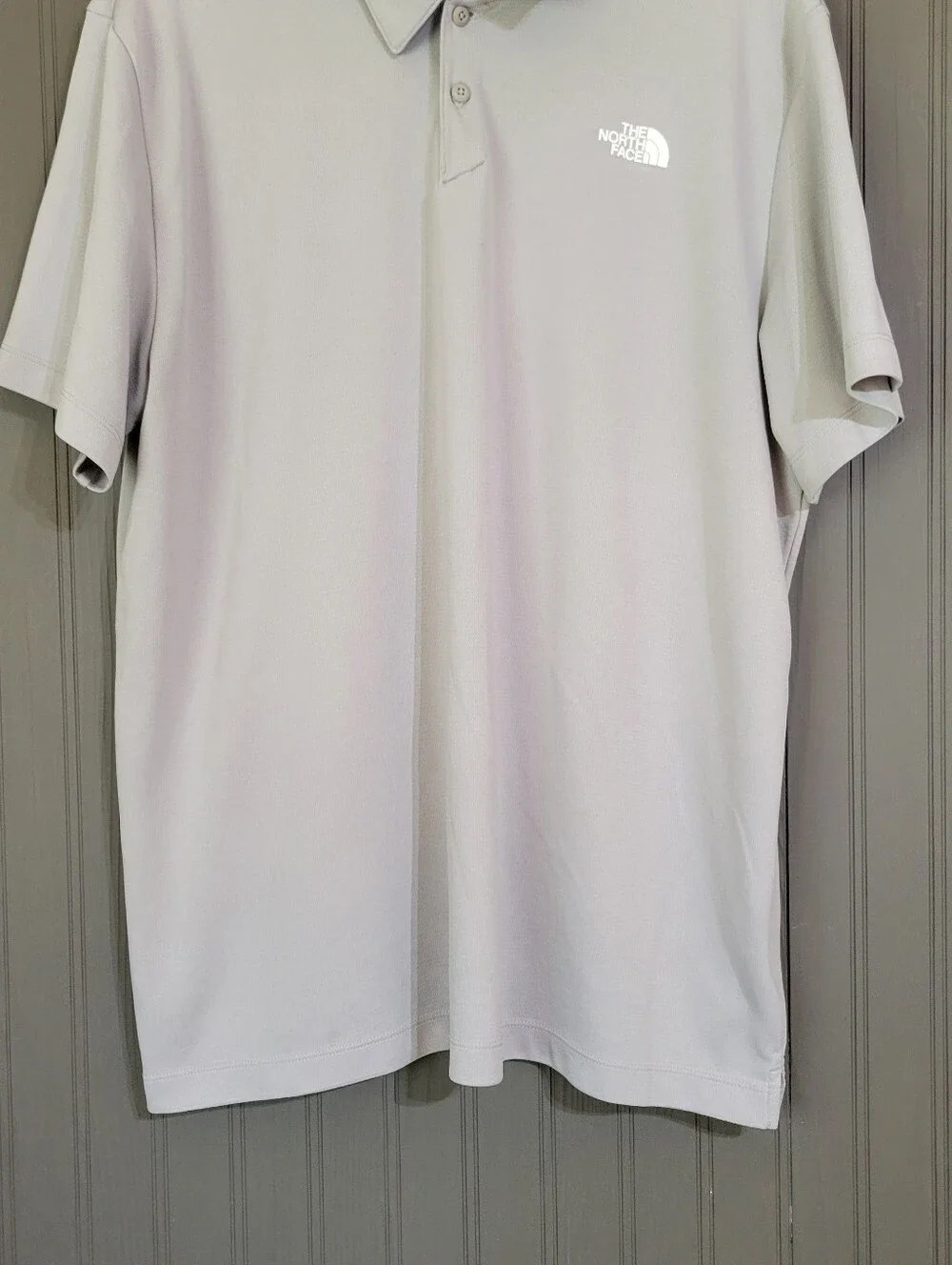 The North Face Wander Short Sleeve Polo Shirt FlashDry Wicking Gray Men's XL